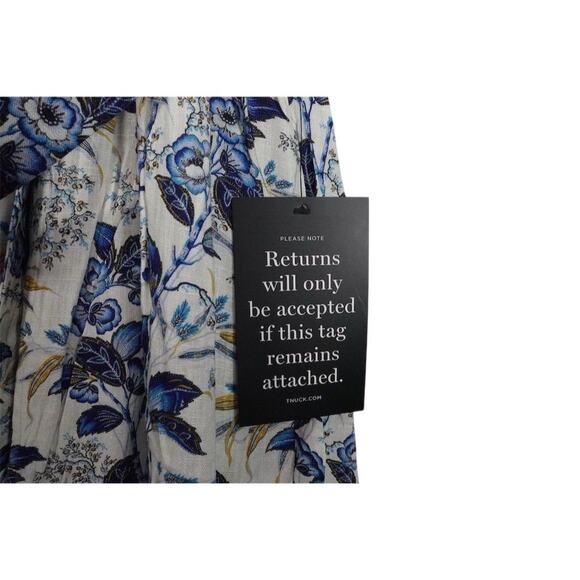 Tuckernuck Women's Size 12 Blue Floral Larkspur Chintz Lena Dress Summer 1617-16 - Picture 7 of 11